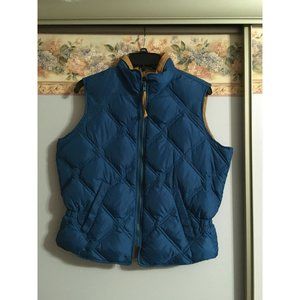 Eddie Bauer Medium Teal Quilted Goose Down Outdoor Casual Vest